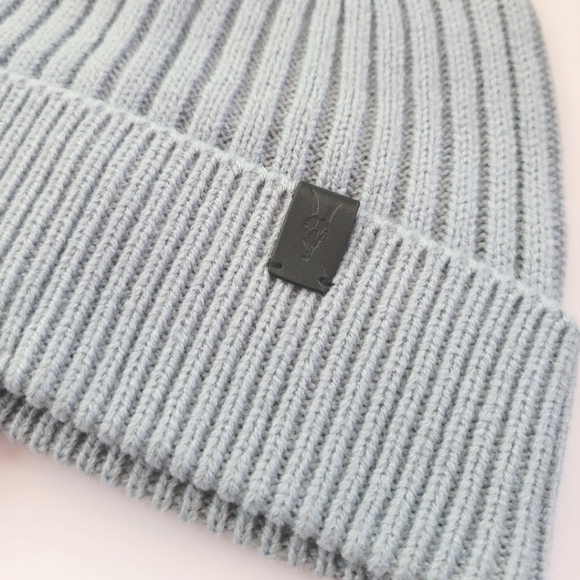 All Saints Rib Mixed Beanie Blue